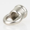 Ringnippel Metall Edelstahl-Optik 18x22mm M10x1 Innengewinde für Lampen und Leuchtenbau