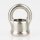 Ringnippel Metall Edelstahl-Optik 18x22mm M10x1 Innengewinde für Lampen und Leuchtenbau