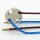 12V Niedervolt Halogen Fassung  G4-GY6,35 mit 2 Meter Kabel mit PTFE Isolation T300 hitzebeständig bis 250° C