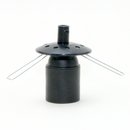 Kuppelscheibe Abschlußscheibe Kaschierung Kunststoff schwarz mit Lochmuster Durchmesser 62x7mm