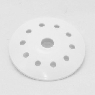 Kuppelscheibe Abschlu&szlig;scheibe Kaschierung Kunststoff wei&szlig; mit Lochmuster Durchmesser 62x7mm