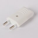Eurostecker Europa-Flachstecker weiß 250V/6A mit Schraubkontakte und Zugentlastung