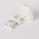 Eurostecker Europa-Flachstecker weiß 250V/6A mit Schraubkontakte und Zugentlastung