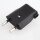 Eurostecker Europa-Flachstecker schwarz 250V/6A mit Schraubkontakte und seitlichem Kabelauslass