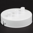 3-Loch Lampen-Baldachin Metall 100x25mm weiß mit...