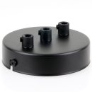 Lampen-Baldachin 100x25mm Metall schwarz für 3...