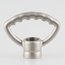 Zahnringnippel Metall Nickel Matt 42mm M10x1 Innengewinde für Lampen und Leuchtenbau