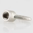 Zahnringnippel Metall Nickel Matt 42mm M10x1 Innengewinde für Lampen und Leuchtenbau