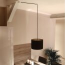 Lampen Distanz-Aufhänger Affenschaukel 18x23mm Kunststoff transparent