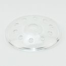 Kuppelscheibe Abschlußscheibe Kaschierung Kunststoff transparent mit Lochmuster Durchmesser 62x7mm
