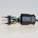 Lampen Schutzkontakt-Stecker schwarz für die Schweiz 3-polig 10A/250V