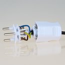 Lampen Schutzkontakt-Stecker weiß für die Schweiz 3-polig 10A/250V
