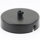 1-Loch Lampen-Baldachin Metall 100x25mm schwarz mit...