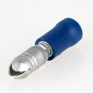 Kabelschuh 5mm Rundstecker blau isoliert für Leitungsquerschnitt 1,5-2,5mm²