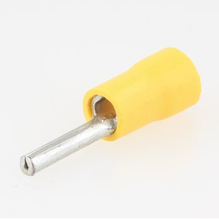 Stiftkabelschuh gelb isoliert für Leitungsquerschnitt 6mm²