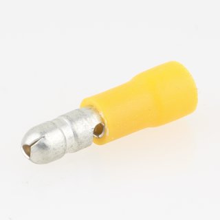 Kabelschuh 5mm Rundstecker gelb isoliert für Leitungsquerschnitt 6mm²