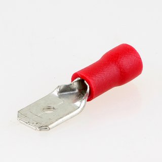 Kabelschuh Flachstecker 6.3mm rot für Leitungsquerschnitt 0.5-1.5mm²