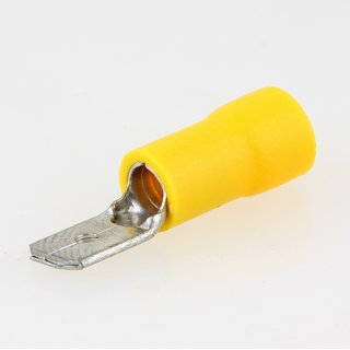 Kabelschuh Flachstecker 6.3mm gelb für Leitungsquerschnitt 2.5-6mm²