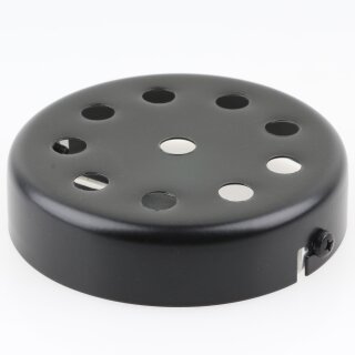 Lampen-Baldachin 100x25mm Metall schwarz ohne Zugentlaster für 10 Lampenpendel