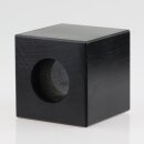 E27 Lampenfassung-Halterung 95x95mm aus Holz schwarz Würfelform