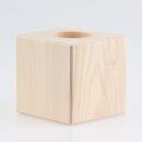 E27 Lampenfassung-Halterung 95x95mm aus Holz Kiefer Würfelform