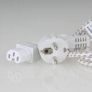2m Warmgeräte Anschlusskabel Textilumflochten mit...