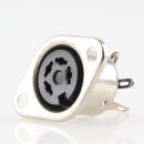 DIN Einbau-Kupplung Metall 4-polig mit Lötanschluss...