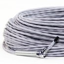 Textilkabel-Stoffkabel silber 3-adrig 3x0,75 extra dünn