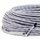 Textilkabel-Stoffkabel silber 3-adrig 3x0,75 extra dünn